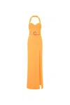 Rebecca Vallance Santara Belted Crepe Gown