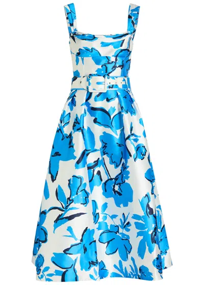 Rebecca Vallance Sapphira Midi Dress In Blue
