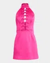 Rebecca Vallance Short Dress With Halter Neckline In Pink