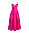 Rebecca Vallance Saskia Pleated Satin Maxi Dress In Pink