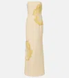 Rebecca Vallance Sequined Gown In Yellow