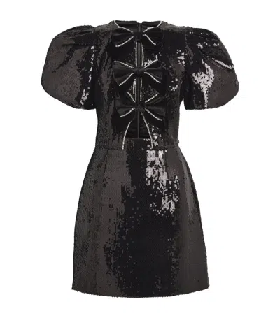 Rebecca Vallance X Nicky Hilton Lena Mini Dress In Black