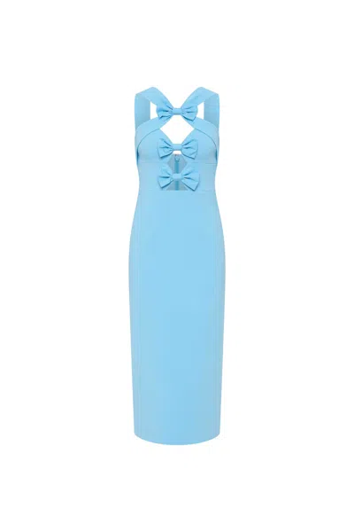 Rebecca Vallance Skye Midi Dress In Blue
