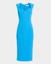 Rebecca Vallance Skyla Sleeveless Bodycon Midi Dress In Blue
