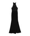 Rebecca Vallance Dixie Halterneck Gown In Black