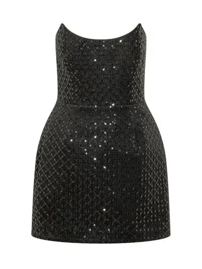 Rebecca Vallance Neve Sequin-embellished Mini Dress In Black