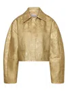 Rebecca Vallance Solana Metallic-effect Jacket In Gold