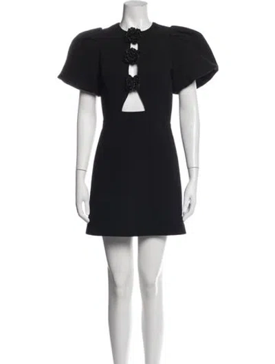 Pre-owned Rebecca Vallance Square Neckline Mini Dress In Blue