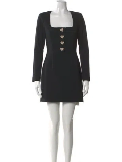Pre-owned Rebecca Vallance Square Neckline Mini Dress W/ Tags In Black
