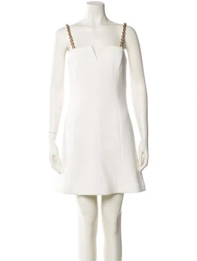 Pre-owned Rebecca Vallance Square Neckline Mini Dress W/ Tags In Neutral