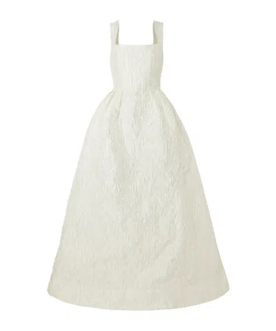Rebecca Vallance Squareneck Sleeveless Maxi Dress In White