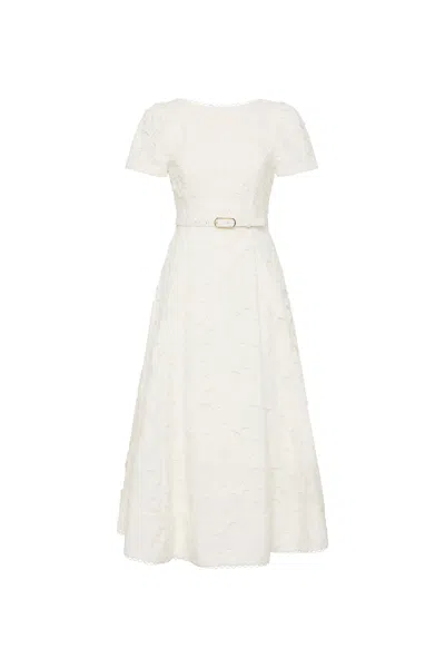 Rebecca Vallance St Ives Midi Dress In White