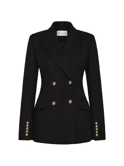 Rebecca Vallance Stargazing Double-breasted Buttoned Blazer In Black