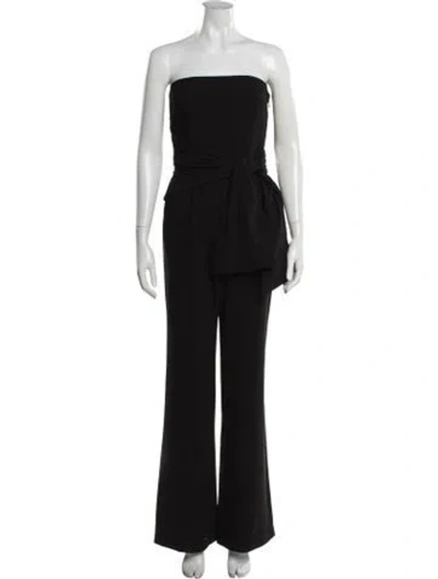 Pre-owned Rebecca Vallance Strapless Jumpsuit In Black