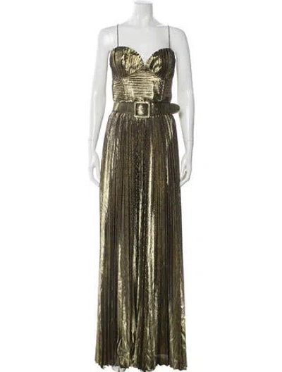 Pre-owned Rebecca Vallance Strapless Long Dress W/ Tags In Black