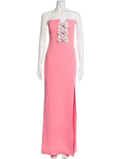 Pre-owned Rebecca Vallance Strapless Long Dress W/ Tags In Pink