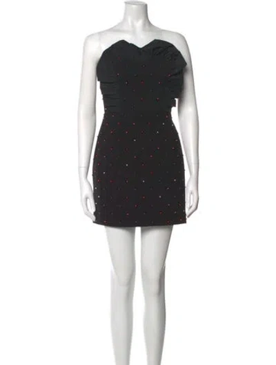 Pre-owned Rebecca Vallance Strapless Mini Dress In Black
