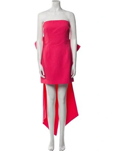 Pre-owned Rebecca Vallance Strapless Mini Dress W/ Tags In Red