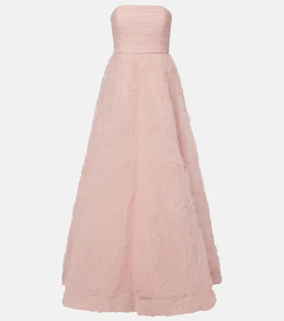 Rebecca Vallance Strapless Tulle Gown