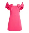 Rebecca Vallance Womens Rogue Red Posey Off-the-shoulder Stretch-crepe Mini Dress In Red