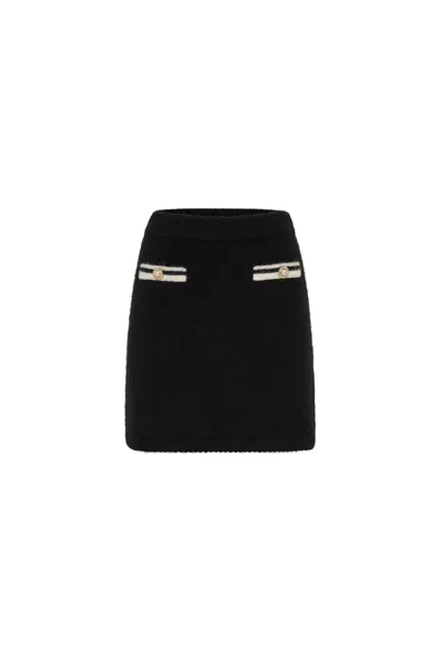 Rebecca Vallance Sutton Knit Skirt In Black