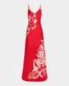 Rebecca Vallance Tallara Low-back Cutout Maxi Dress In Red