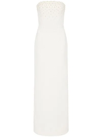 Rebecca Vallance Therese Pearl-embellished Gown In White
