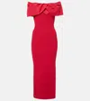 Rebecca Vallance Chiara Strapless Crepe Midi Dress In Red