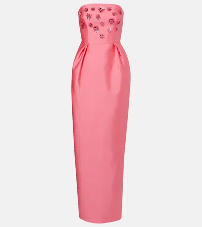 Rebecca Vallance Tilda Embellished Gown In Pink