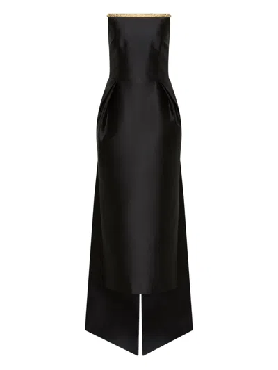 Rebecca Vallance Tindra Strapless Midi Dress In Black
