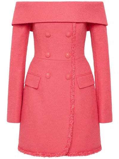 Rebecca Vallance Montana Off The Shoulder Mini Dress In Pink