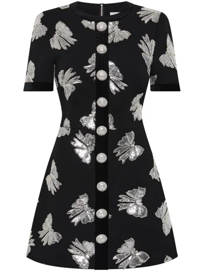 Rebecca Vallance Valor Short Sleeve Mini Dress In Black