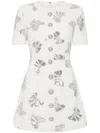 Rebecca Vallance Valor Short Sleeve Mini Dress In White