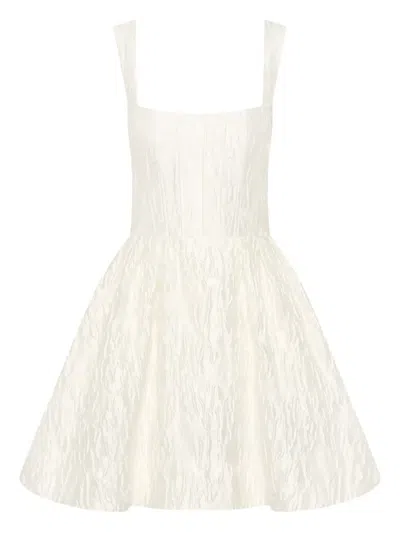 Rebecca Vallance Vanilla Dreams Square-neck Mini Dress In White