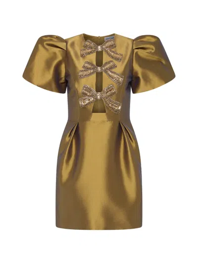 Rebecca Vallance Venus Mini Dress In Gold