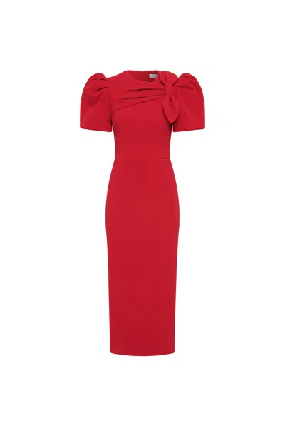 Rebecca Vallance Violetta Midi Dress In Red