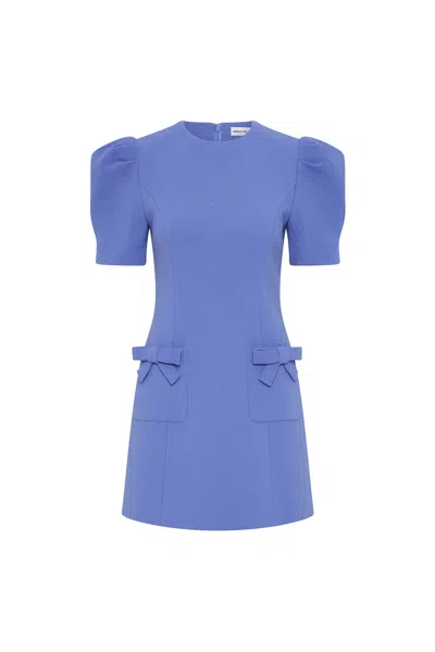 Rebecca Vallance Violetta Short Sleeve Mini Dress In Blue