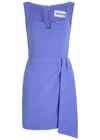 Rebecca Vallance Violetta Structured Crepe Mini Dress In Blue