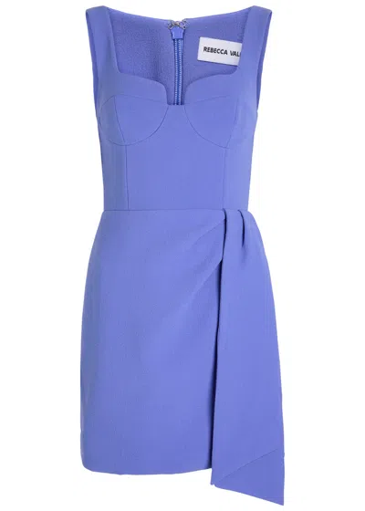 Rebecca Vallance Violetta Structured Crepe Mini Dress In Blue