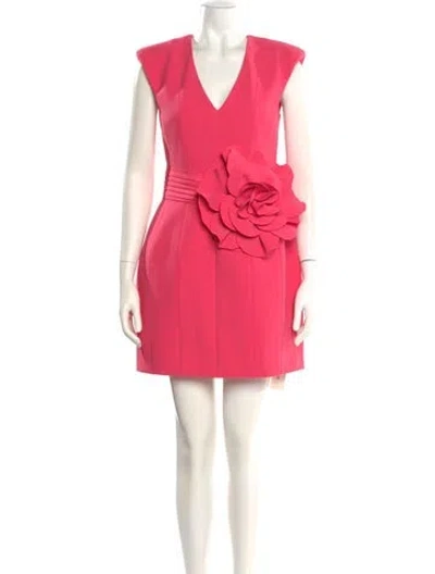 Pre-owned Rebecca Vallance V-neck Mini Dress W/ Tags In Pink
