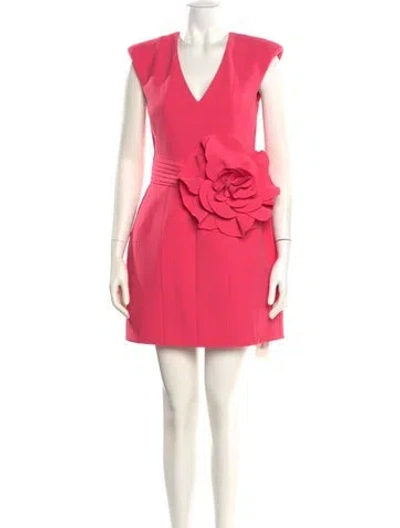 Pre-owned Rebecca Vallance V-neck Mini Dress W/ Tags In Pink
