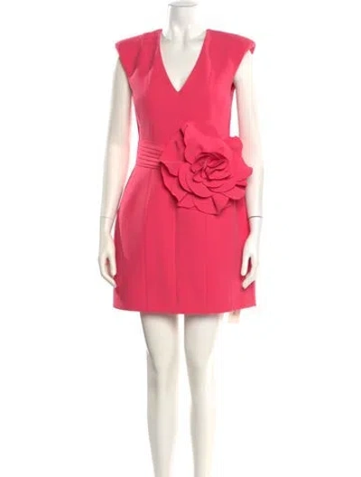 Pre-owned Rebecca Vallance V-neck Mini Dress W/ Tags In Pink