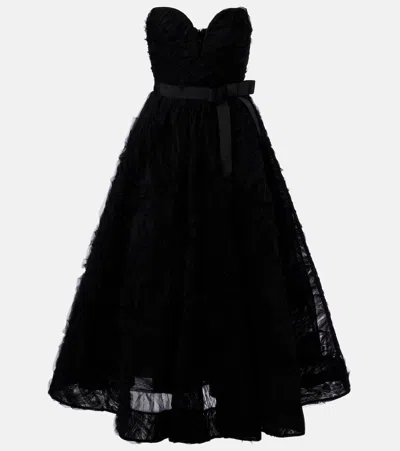Rebecca Vallance Willow Embroidered Tulle Midi Dress