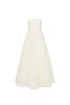 Rebecca Vallance Bridal Willow Ruffled Mesh Bustier Gown In White