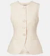 Rebecca Vallance Button Winnie Vest In White