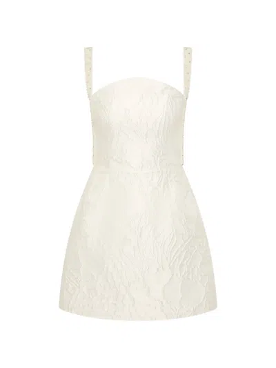 Rebecca Vallance Winslet Beaded Mini Dress In White