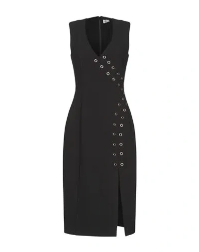 Rebecca Vallance Woman Midi Dress Black Size 2 Polyester, Elastane