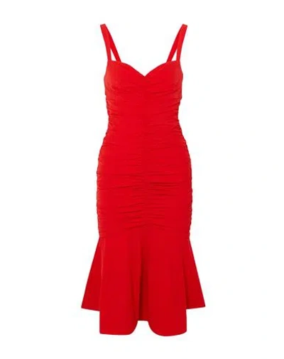 Rebecca Vallance Woman Midi Dress Red Size 2 Polyester