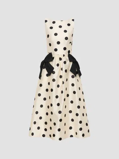 Rebecca Vallance Women's Bacio Polka Dot Midi Dress In Spot
