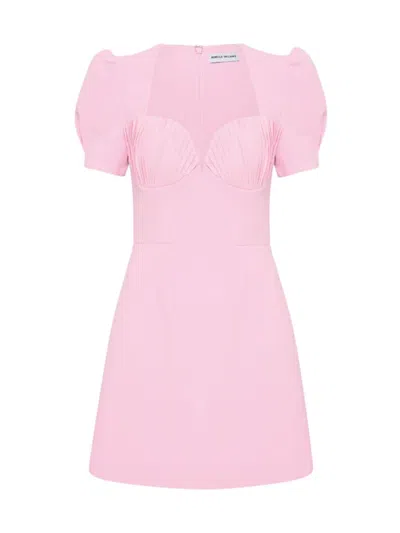 Rebecca Vallance Women's Jenna Puff-sleeve Pleated Cup Minidress In Pink